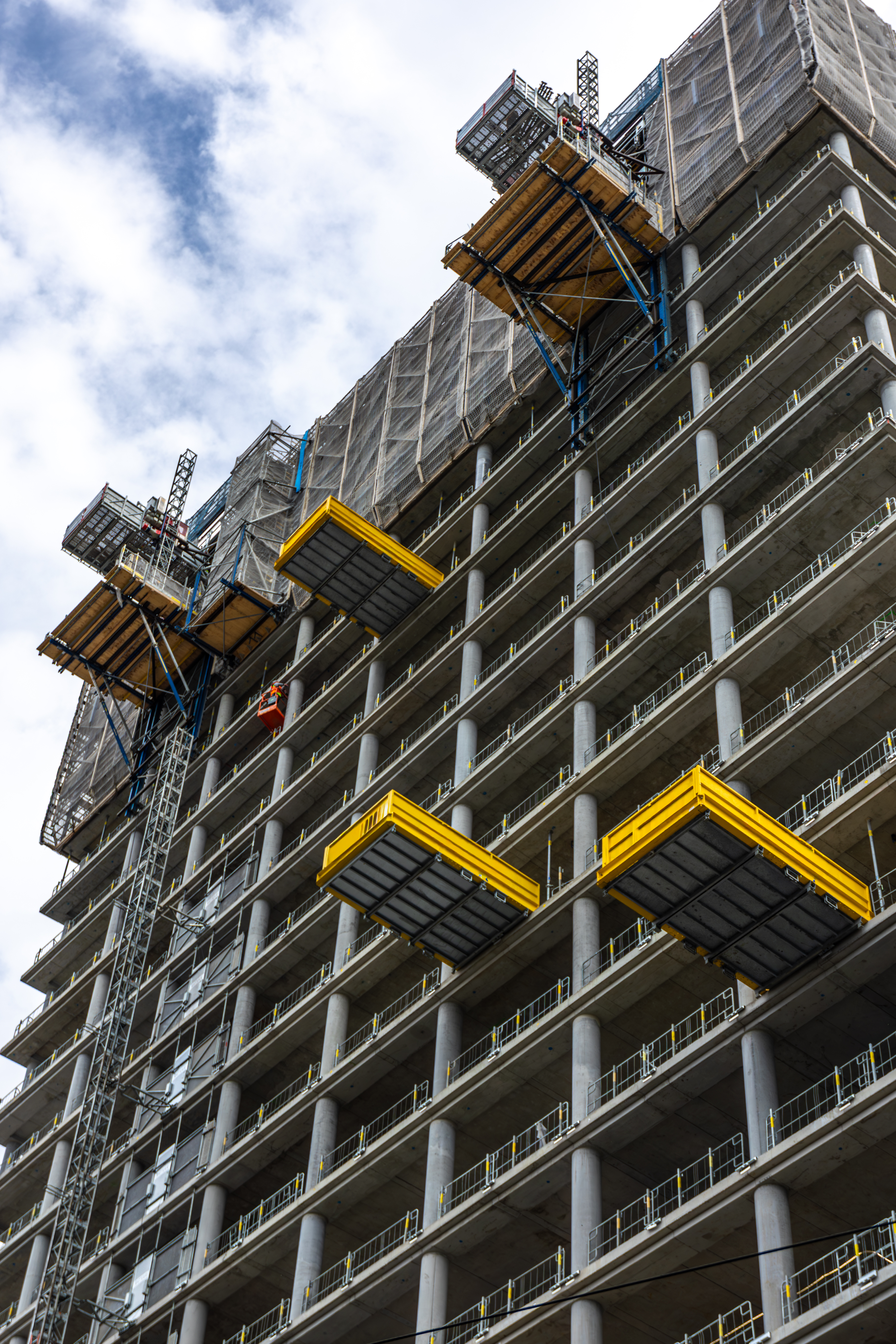 Construction project under way in the UK